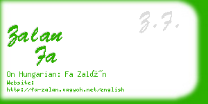 zalan fa business card